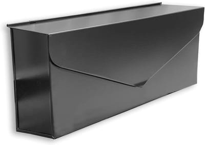 Wandgemonteerde Envelop Stijl Brievenbus - Zwart, 14,13 x 3,5 x 6 inch