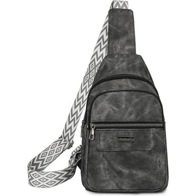 Zachte Leertextuur Borsttas Grote Capaciteit Mode Gebreide Schouderband Crossbody Tas Casual Trendy Eenvoudige Borsttas gray