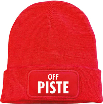 Off piste wintermuts rood - soBAD. | Wintersport | Après ski outfit Warme Muts voor Volwassenen | Heren en Dames Beanie