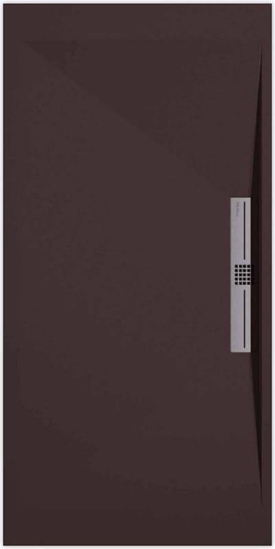 Sanifun douchebak Stone Side Chocolate Smooth 1100 x 900 S