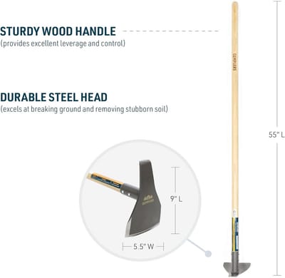 Stevige Hofsteek met Houten Steel - Ideaal voor Zware Tuinklussen
