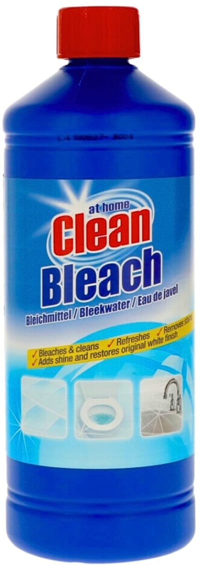 1 x At Home - Clean - Bleekmiddel - Hersteld Oorspronkelijke Wit - 1 L - Bleekmiddel - Reinigen - Vlekken Verwijderen - Oorspronkelijke Witheid - Glans Herstellen