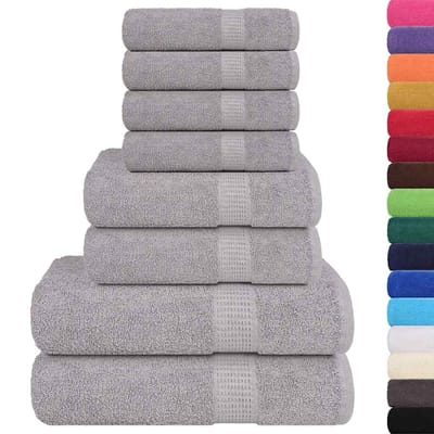 vidaXL - 8-delige - Handdoekenset - FROGN - 360 - g/m² - grijs