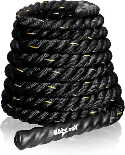 Kracht Touw - Workout Touw - Core Training - Duurzame Constructie - 15 Meter - Zwart