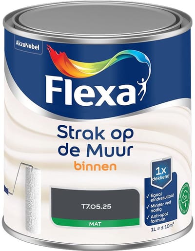 Flexa - Strak Op De Muur Binnen Mat - T7.05.25 - Mengverf - 1 L