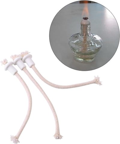 Set van 7 Keramische Wicks voor Alcohol Lampen, Geschikt voor Flessen, Olielampen en Kaarsen, 6mm Fiberglas