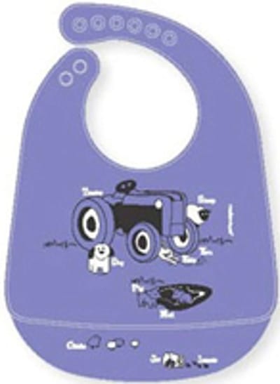Modern Twist Farm Buddies Slabbetje met Opvangbakje - Purple