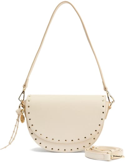 SEIDENFELT MANUFAKTUR Schoudertas Senja Saddle Bag Beige Crème