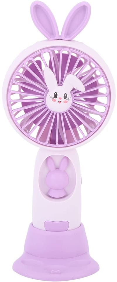 Allecto - Draagbare Mini-Handventilator - Lichtgewicht Dierenventilator - Geruisloos met Nachtlampje - Ideaal voor Thuis en Reizen - Oplaadbare Ven...