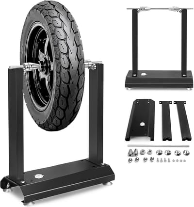 40x19x50cm Universeel Motorradwieluitlijningsapparaat | Met Verstelbare Kegelschoenen En Waterpas | Motorrad Uitlijningssteun Uitlijningsmachine Voor Motorradbanden | NAIZY