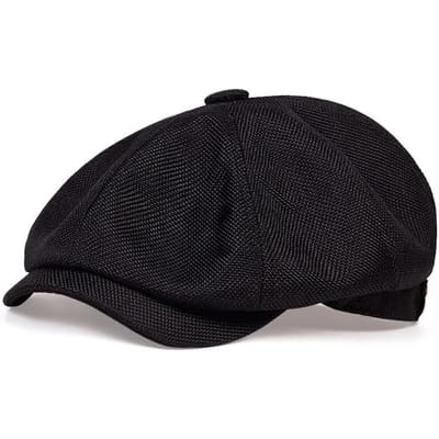 Hommes décontracté gavroche chapeau printemps automne rétro béret chapeaux sauvage chapeaux décontractés unisexe sauvage casquette octogonale pour hommes rue casquettes Gorras 56-62CM black