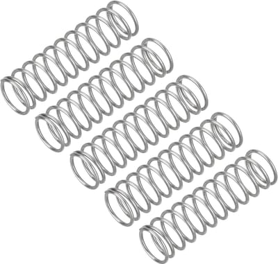5 stuks drukveren 0,8 x 9 x 40 mm van roestvrij staal - springveren voor diverse toepassingen