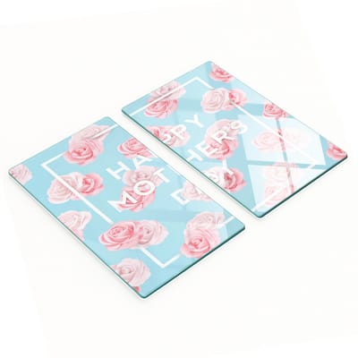 Multifunctionele decoratieve glazen snijplanken voor in de keuken, Moederdag 2x30x52 cm