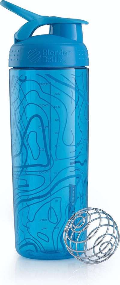BlenderBottle® | SportMixer ™ Tritan Sleek | 820 ml | Blauw | Shakebeker | Shaken zonder klonten en zonder te lekken! | Shaker | Bidon | Water Fles | Drink Fles |