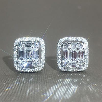 Huitan Schitterende Zirkonia Oorbellen voor Vrouwen Hoge Kwaliteit Verguld Bruiloft Feest Luxe Mode Vrouwelijke Sieraden gray