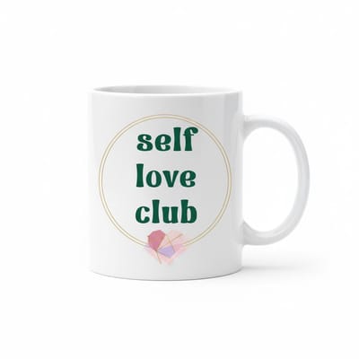 Self Love Club Inspirerende Koffiemok 330 ml – Motiverende Tekst Cadeau Mok
