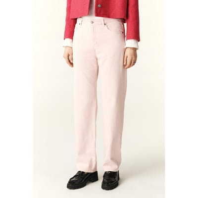 BA&SH Pantalon Ferell Rosepale Size: 42 | Straight Outlet | Dames | Roze