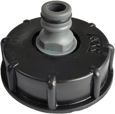 Plastic Slangtap Connector voor IBC Tank - S60X6 Schroefdraad Cap naar 1/2" Waterafvoer Adapter voor Tuin en Irrigatie