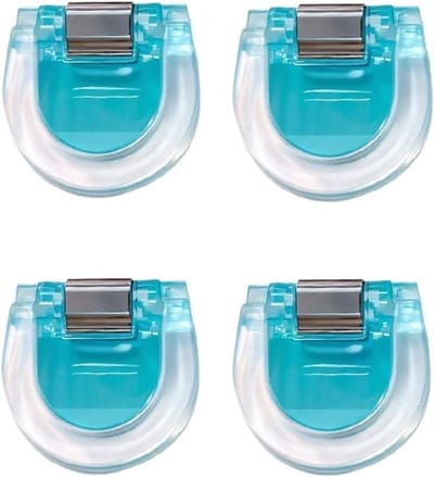 Paperclip - Transparante Blauwe Universele Klemmen 4 st – Paperclips – Kledingklemmen – Slipstop Rokken – Broekspelden – 5x3.9cm