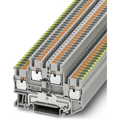 Phoenix Contact PTTB 2,5-PE/L 3210978 Aardklem 2-etages Aantal polen: 4 0.14 mm² 2.5 mm² Grijs 50 stuk(s)