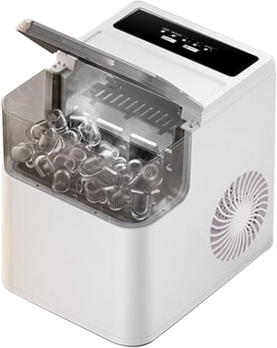 Mini Ijsblokjesmachine - Compacte IJsmaker - Snelle IJsblokjes - 12kg Per Dag - 33x27x34cm - Zwart