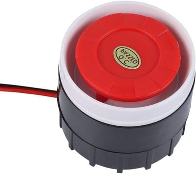 Store_8 - Sirene 12V - Alarmsysteem - Mini Geluidssirene - Rood - Waarschuwing Hoorn - Veiligheid - Geschikt voor Home Security - 120 dB