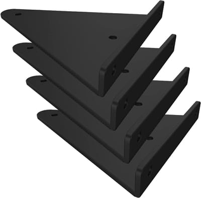 Plankdragers Set - Wandsteunen - Opbergen Thuis - Stevige Driehoek - 170mm - Zwart
