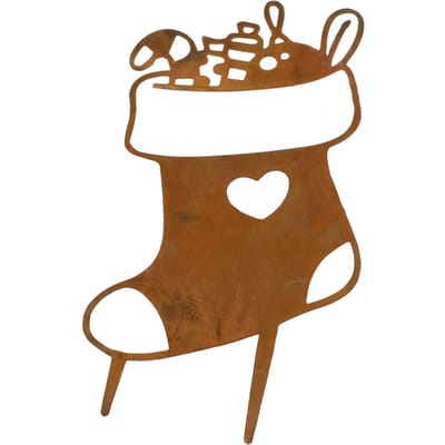 Kerst Prikker Metaal Schattig Weerbestendig Kerst Tuinbord voor Buitentuin Decoratie brown