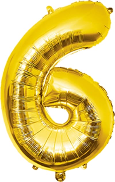 Foil Balloon 40 cm- no.6 Gold
