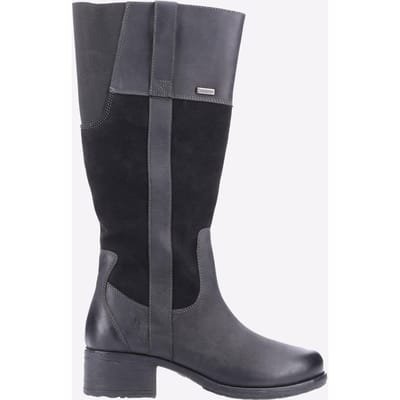 Hush Puppies Samara Suède Dames Zwarte Laarzen