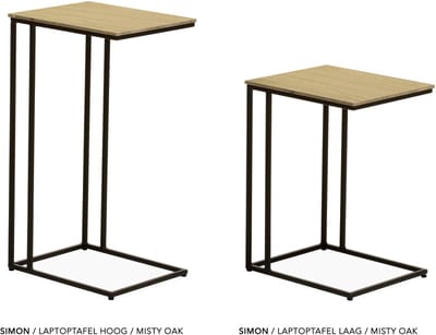 Maxfurn - Laptoptafel | hoogte 68cm | Zeer krasvast | Kleur: Misty oak