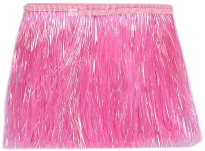 NTHProducts - Tinsel Fringe Decoration - Shiny Foil Effect - 15 cm breed - Roze - Danskostuum Decoratie - Perfect voor Feestjes - Vrolijke Sfeer
