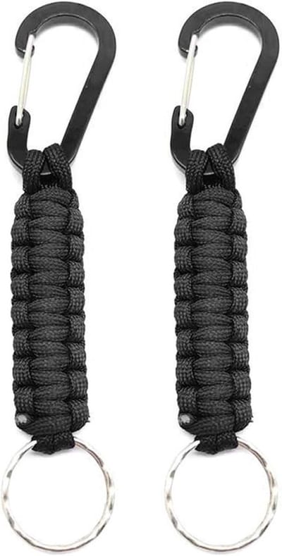Set van 2 Carabiner Clips voor Sleutelhangers, Ideaal voor Tassen, Cords en Kinderen, Geschikt voor Mannen en Vrouwen
