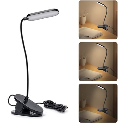 Aigostar 10A50 - Bureaulamp LED Dimbaar - 3 Lichtkleuren - Touch Control - Verstelbare Leeslamp - Bedlamp - Wit en Warm Licht - Zwart