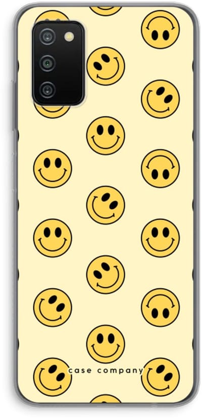 Hoesje geschikt voor Samsung Galaxy A03S hoesje - Smiley N°2 - Soft Cover Telefoonhoesje - Bescherming aan alle Kanten en Schermrand
