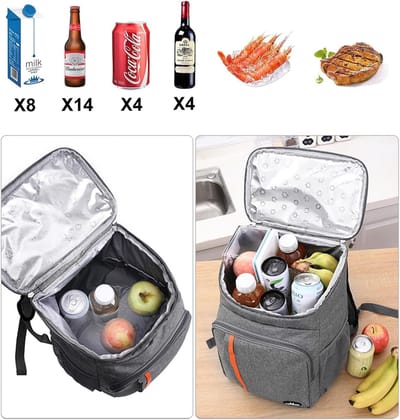 SnelShoppen - Cooler Bag Picnic Backpack - Grote Waterdichte Koeltas met Isolatie - 25L Lekvrije Rugzak voor Camping, Picknick, Barbecue en Outdoor Ac