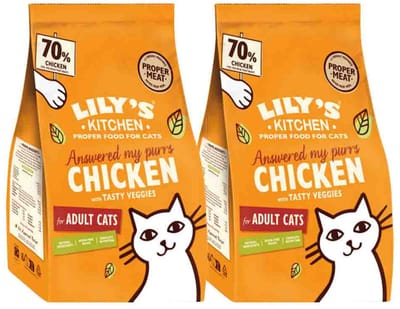 Lily's Kitchen Kattenvoer Droog Adult Kip & Groenten - 2 x 800 gr - Voordeelverpakking