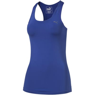 Puma Dames Essentiële Prestaties Racerback Gym Tanktop (Blauw)