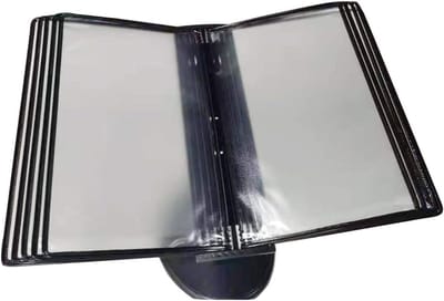 Documenten Display Systeem - Flip Display Map - Informatie Presenteren - Verstelbare Tilt - A4 - Zwart
