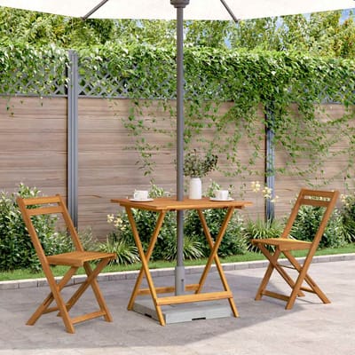 vidaXL - Tuintafel - inklapbaar - 70x70x75 - cm - massief - acaciahout