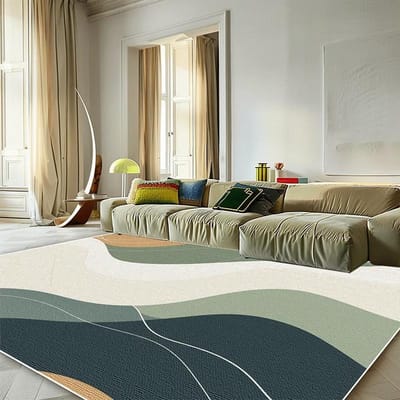 Modern Groen Minimalistisch Tapijt voor Woonkamer 200x300 Grote Oppervlaktekleden Decor Slaapkamer Zacht Elastisch Buiten Vloermatten Wasbaar 140*200cm