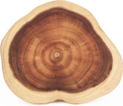 Ronde Houten Serveerplank Acacia - Hoge Kwaliteit Kaasplank / Borrelplank met Sapgroef