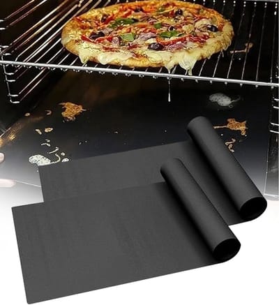 Grote, duurzame ovenmat met anti-aanbaklaag, wasbaar en perfect voor bakken, 40 x 60 cm, set van 2