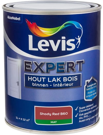Levis - Expert Hout Lak Binnen Mat Mix - Shady Red B60 - Mengverf - 1 L
