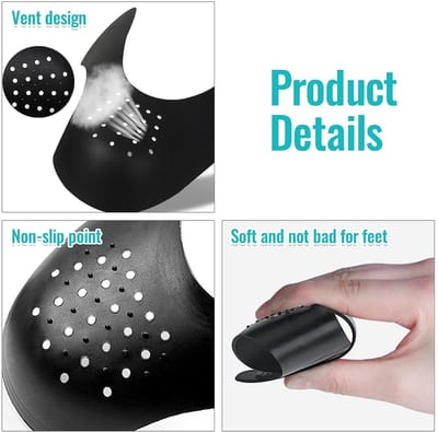 Dailygoods- Schoenbescherming Antivouw - 10 Paar - Kinkbescherming - Sneakershields - Vouwbescherming - Geschikt voor Mannen/Vrouwen - Flexibele Constructie - Sneakerbescherming