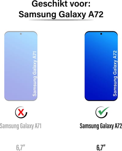 Hoesje geschikt voor Samsung Galaxy A72 - Backcover - Extra dun - Transparant - Tweekleurig - TPU - Roze/Turquoise