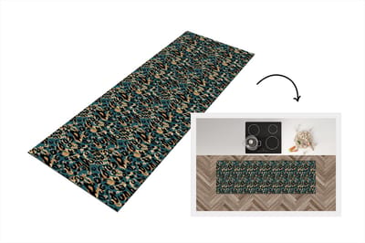 Keukenloper - Loper keuken - Panter - Luxe - Patronen - 150x50 cm - Keukenloper vinyl