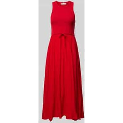 Midi-jurk met ronde hals