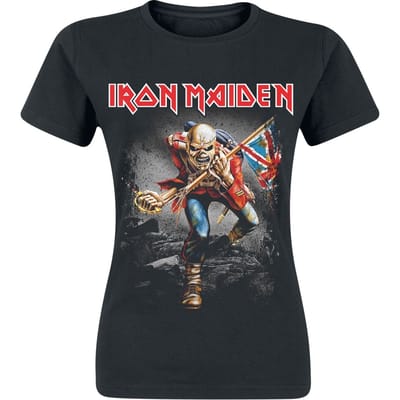 Iron Maiden T-shirt - Vintage Trooper - S tot XL - voor Vrouwen - zwart