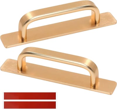 Schuifdeurgrepen 180 mm, zelfklevende kastdeurgrepen voor kasten en schuifdeuren, goudkleurig met 2 strips